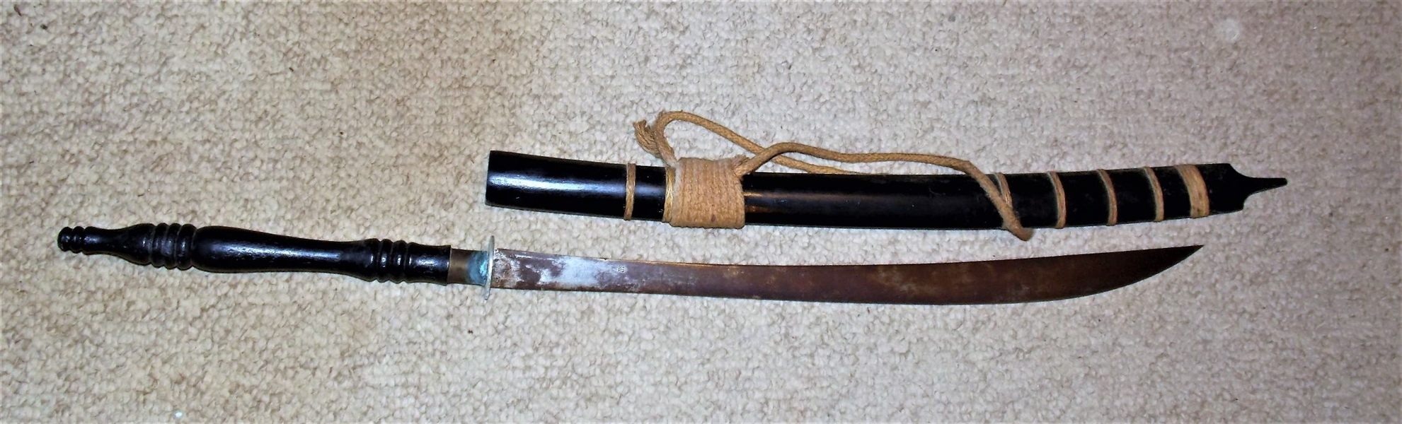 Sword in Wood Sheath - Measures 38"