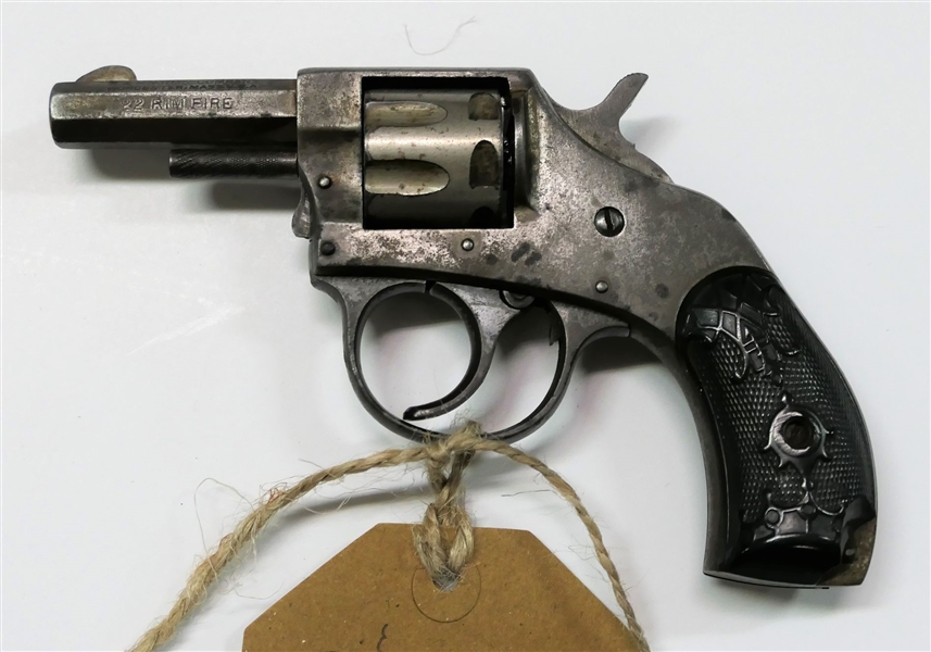 H. & R. "Young American" Double Action Revolver - .22 Rim Fire - Some Damage to One Grip