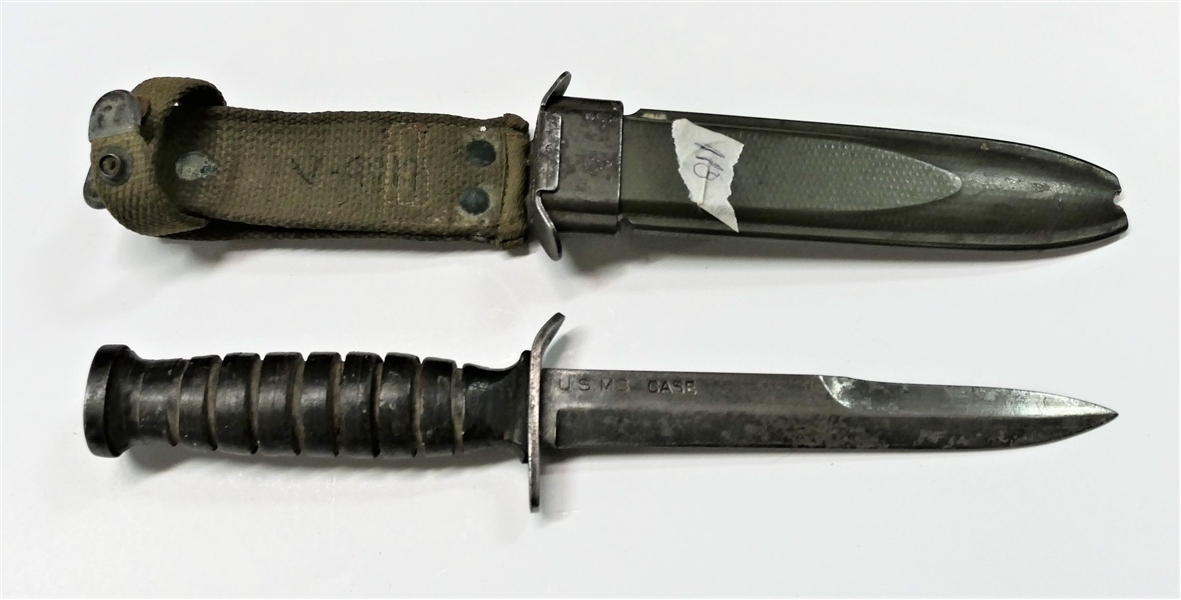 Case US M3 Knife in US M8 Sheath - Knife Measures 