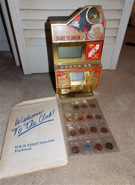 PlayN Save Coin Bank - With Some Coins and Wheat Pennies