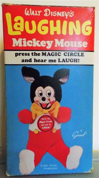 Walt Disneys Laughing Mickey Mouse by Gund - In Original Box - Made in Japan