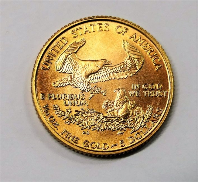 1998 1/10th Ounce $5 Dollar Gold Coin 