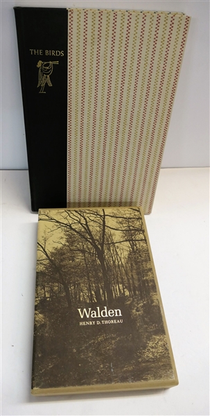 Henry D. Thoreau "Walden" Leatherbound Book in Paperboard Sleeve and "Aristophanes : The Birds & The Frogs" 