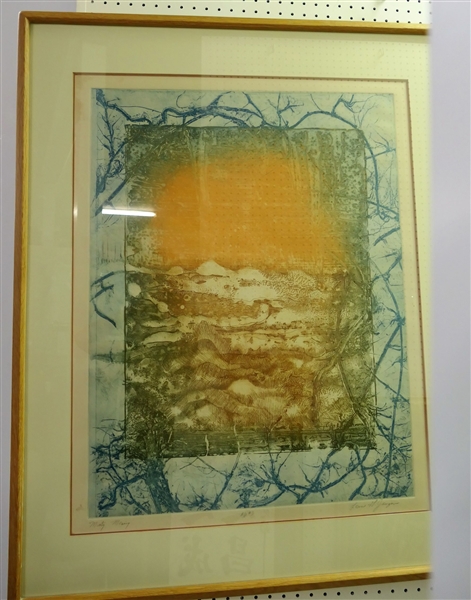 Misty Morning by Artist Proof #3 by Janzen - Framed and Matted - Frame Measures 41 1/2" by 33 1/2" with COA on Reverse
