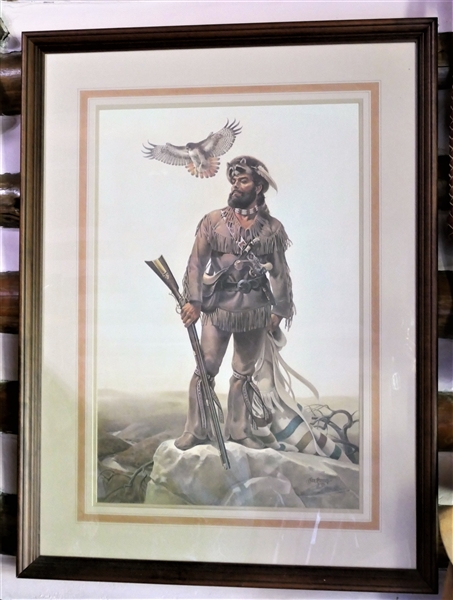 Glen Barnes Signed and Numbered 47/500 Print - Framed and Matted - Frame Measures 36 1/2" by 28"