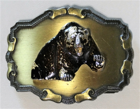 Made in USA Bear Belt Buckle - Measures 2 3/4" by 3 1/2"