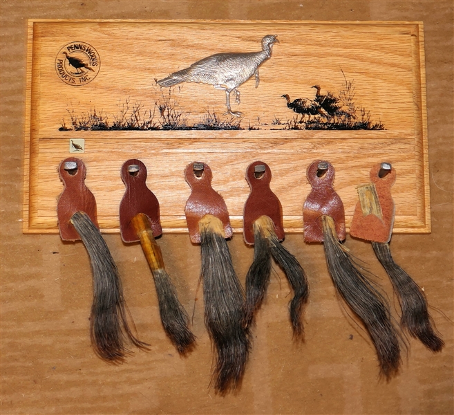 Penns Wood Products Turkey Plaque with Hooks and 5 Small Beards
