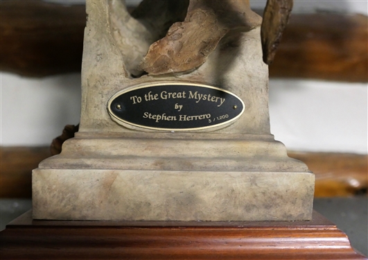The Great Mystery by Stephen Herrero Native American Statue - Number 3/1200- MCSI 2006 - Measures 36 tall