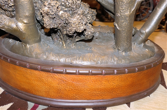 Big Sky Carvers Deer Coffee Table with Glass Top - Measures 22 1/2 tall 36 by 28