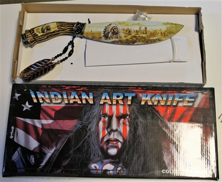 Collectors Series Indian Art Knife - 12 Long in Original Box and Packaging