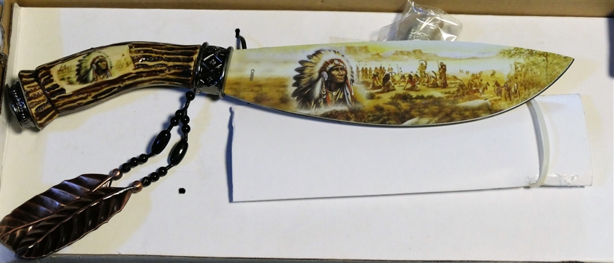 Collectors Series Indian Art Knife - 12 Long in Original Box and Packaging
