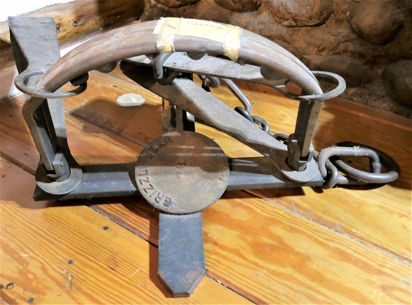 Grizzly Bear No. 6 - Bear Trap - Pat. 1856 - Measures Each Side Piece Measures 15" Center Trap Part Measures 17 1/2" by 17 1/2" 10 1/2" tall