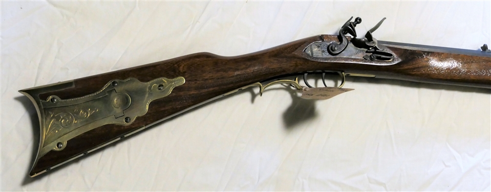 Connecticut Valley Arms Inc. .50 Caliber Black Powder Long Rifle- Made in Spain - Brass Patch Box - with Ram Rod -Engraved Brass Details