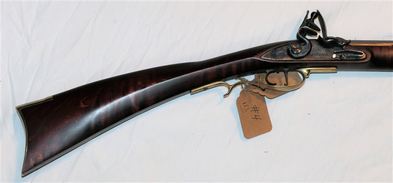 Hatfield .50 Caliber Black Powder Long Rifle - Beautiful Flame Mahogany Wood Stock