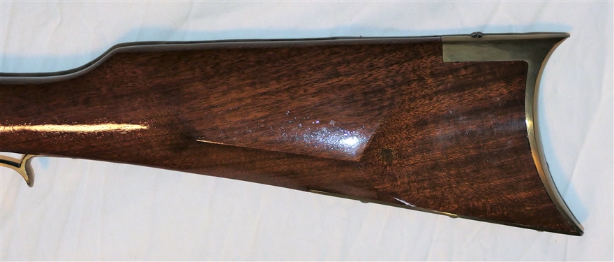 Connecticut Valley Arms Inc. .50 Caliber Black Powder Long Rifle- Made in Spain - Brass Patch Box - with Ram Rod -Engraved Brass Details
