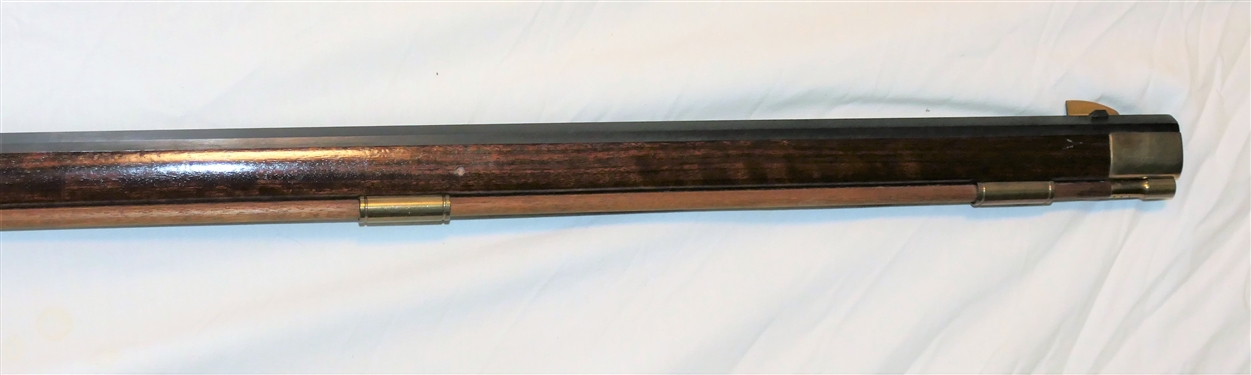 Connecticut Valley Arms Inc. .50 Caliber Black Powder Long Rifle- Made in Spain - Brass Patch Box - with Ram Rod -Engraved Brass Details
