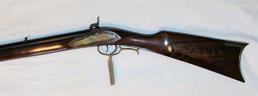 Connecticut Valley Arms Inc. .50 Caliber Black Powder Long Rifle- Made in Spain - Brass Patch Box - with Ram Rod -Engraved Brass Details