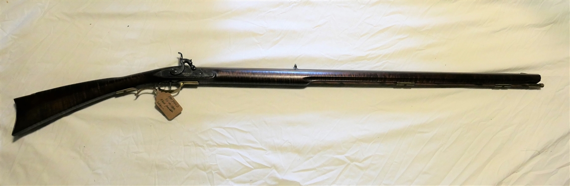 Hatfield .50 Caliber Black Powder Long Rifle - Beautiful Flame Mahogany Wood Stock