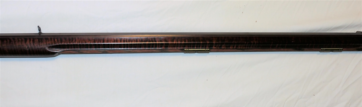 Hatfield .50 Caliber Black Powder Long Rifle - Beautiful Flame Mahogany Wood Stock