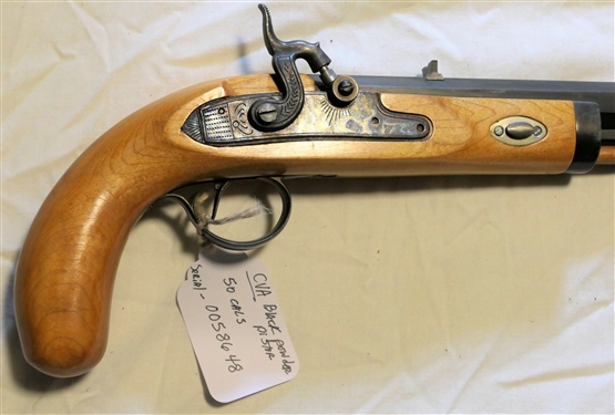 Connecticut Valley Arms, Inc. .50 Caliber Black Powder Pistol - Missing Screw on One Side - See Photo