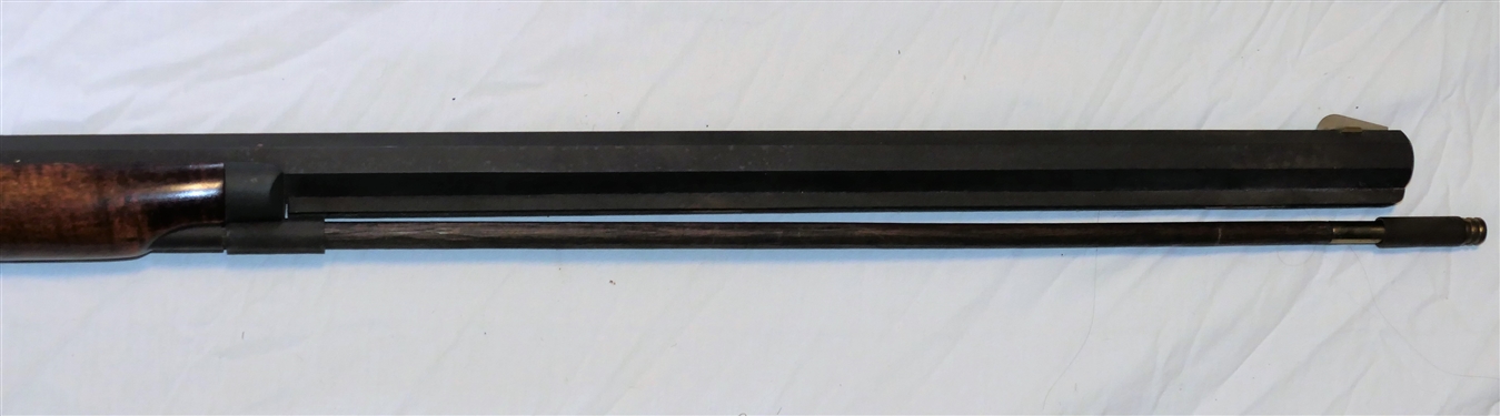 Hatfield .50 Caliber Black Powder Long Rifle - Beautiful Flame Mahogany Wood Stock - Some Rust on Ram Rod and Underside of Barrel