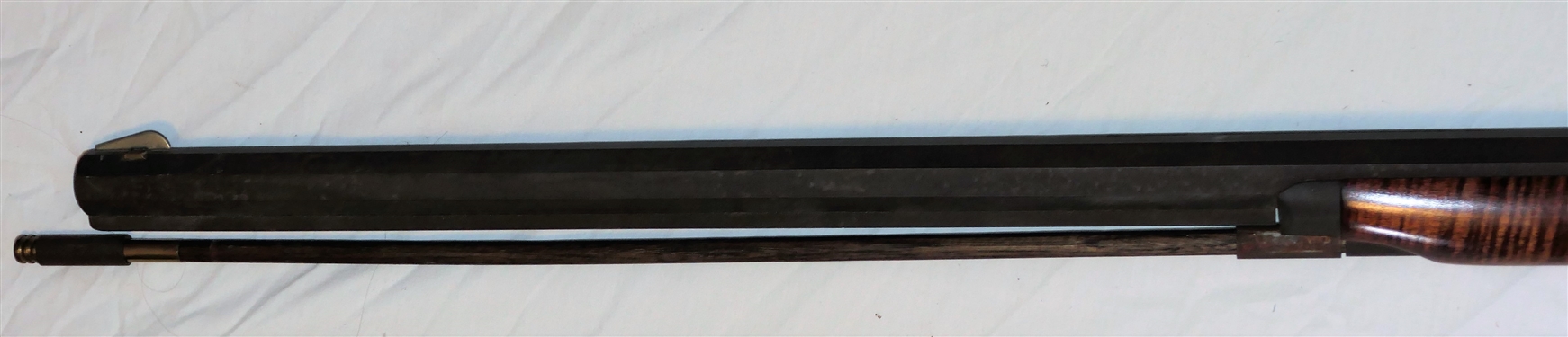 Hatfield .50 Caliber Black Powder Long Rifle - Beautiful Flame Mahogany Wood Stock - Some Rust on Ram Rod and Underside of Barrel