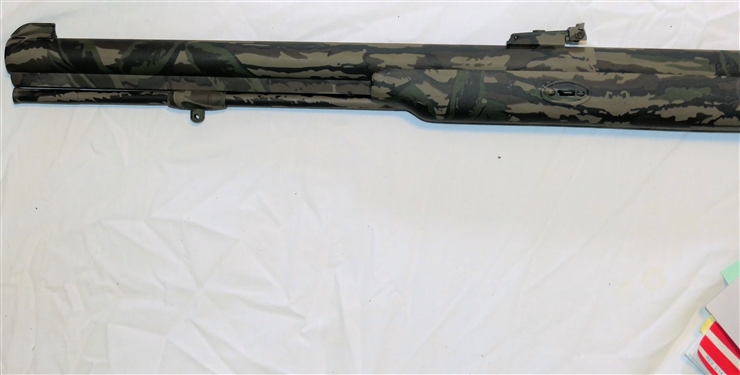 Thompson Center Arms Tree Hawk .50 Caliber Black Powder Rifle - Camo Wrapped - with Original Tag, Papers, and Key Ring