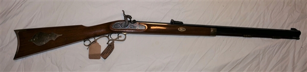 Thompson Center Arms "Hawken" .50 Caliber Black Powder Rifle - Brass Patch Box and Butt - Double Triggers