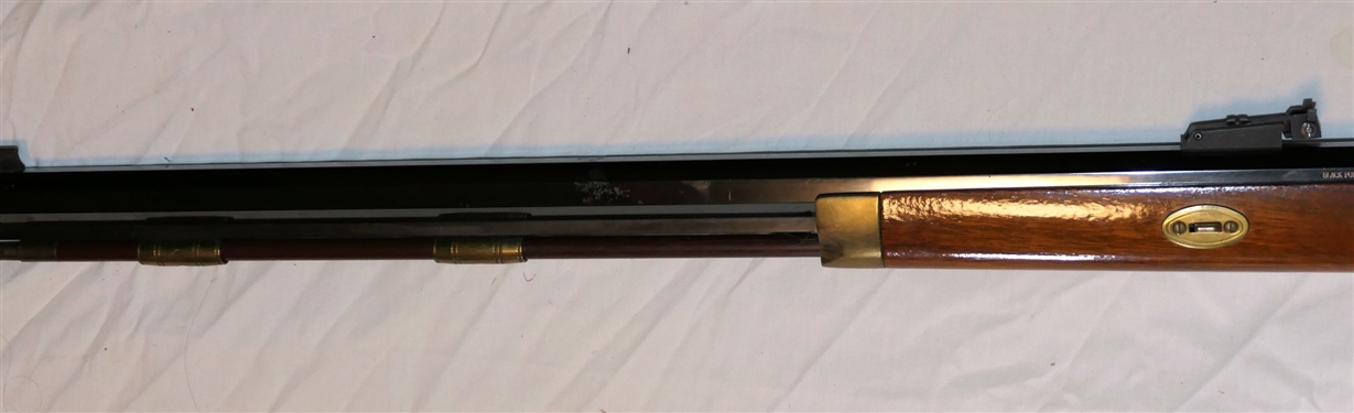 Thompson Center Arms Hawken .50 Caliber Black Powder Rifle - Brass Patch Box and Butt - Double Triggers
