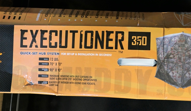 Muddy Executioner 350 Hunting Blind in Original Box - 80 Center Height 90 Shooting Width
