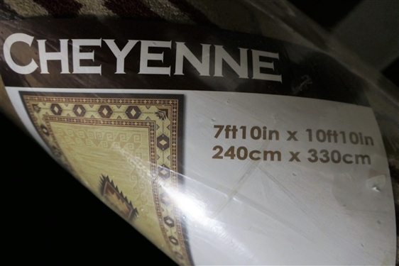 Kashmar Cheyenne Beige Rug - Measures 7'10 by 10'10 - New Not Unrolled