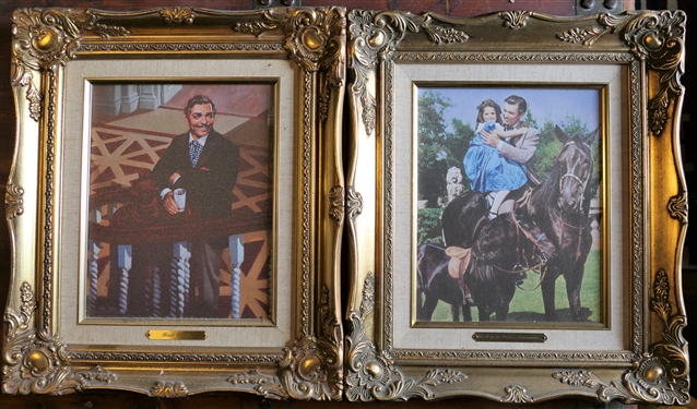 Pair of The Marks Collection Gone With The Wind Prints on Canvas-   First Glance and You Will Be The Greatest Horse Woman Framed Each measures 15 1/2 by 13 1/2