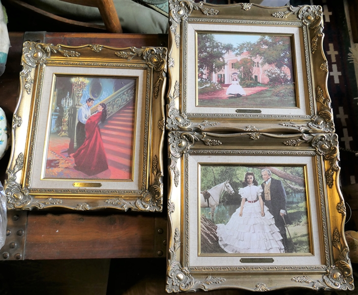 Three The Marks Collection "Gone With The Wind" Prints on Canvas- Each Measures 15 1/2" by 13 1/2" " I Loved You Scarlet" "Marry A Southerner" and "Tara"
