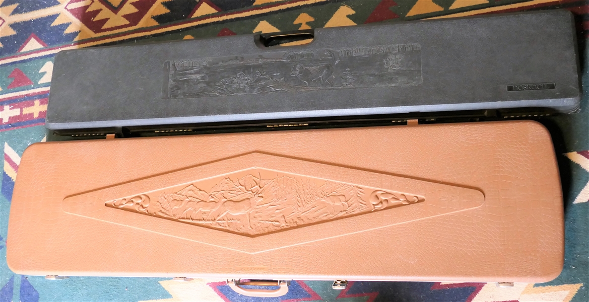 2 Hard Gun Cases - Gun Guard Tan with Deer and Doskocil with Dog