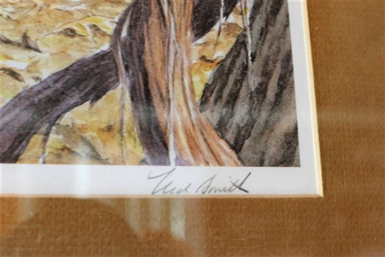 Ned Smith Pencil Signed and Numbered Turkey Print - Numbered 434/600 - Framed and Matted - Frame Measures 24 by 32