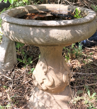 Nice Concrete Bird Bath - 24 tall 22 Across