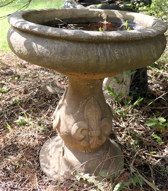 Nice Concrete Bird Bath - 24 tall 22 Across
