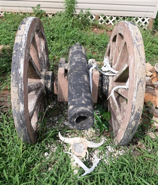 Concrete Cannon Measures 39 tall 46 Long by 31 Wide