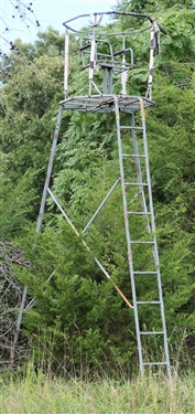Metal Hunting Platform / Stand with Swivel Seat - 12 Feet Tall to Platform