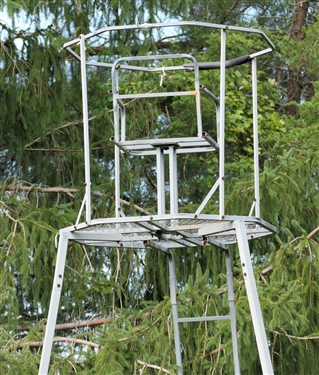 Metal Hunting Platform / Stand with Swivel Seat - 12 Feet Tall to Platform