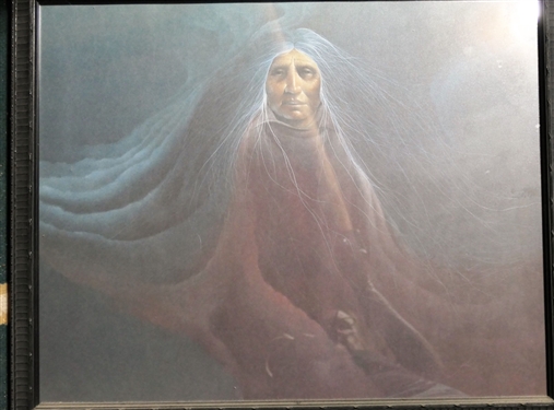 Native American Woman Print - Framed - Frame Measures 18 by 22 