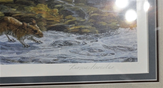 Lee Kromschroeder Artist Signed and Numbered 264/950 Bobcat Print - Framed and Matted - Frame Measures 21 by 41