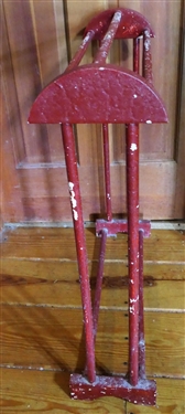 Small Quilt Rack with Chippy Red Paint - Measures 28 tall 22 Long