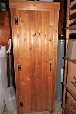 Pine Storage Cupboard with Shelves - Measures 66 Tall 22 by 24