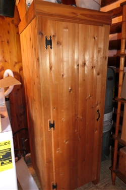 Pine Storage Cupboard with Shelves - Measures 66 Tall 22 by 24