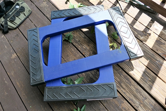 2 Like New Moving Dollies - Blue Plastic - Measuring 30 by 18