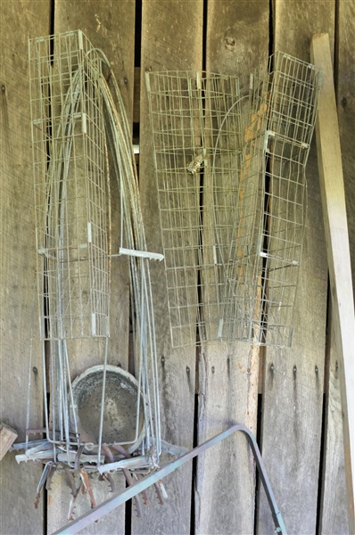3 Animal Traps and Lot of Fur Stretchers