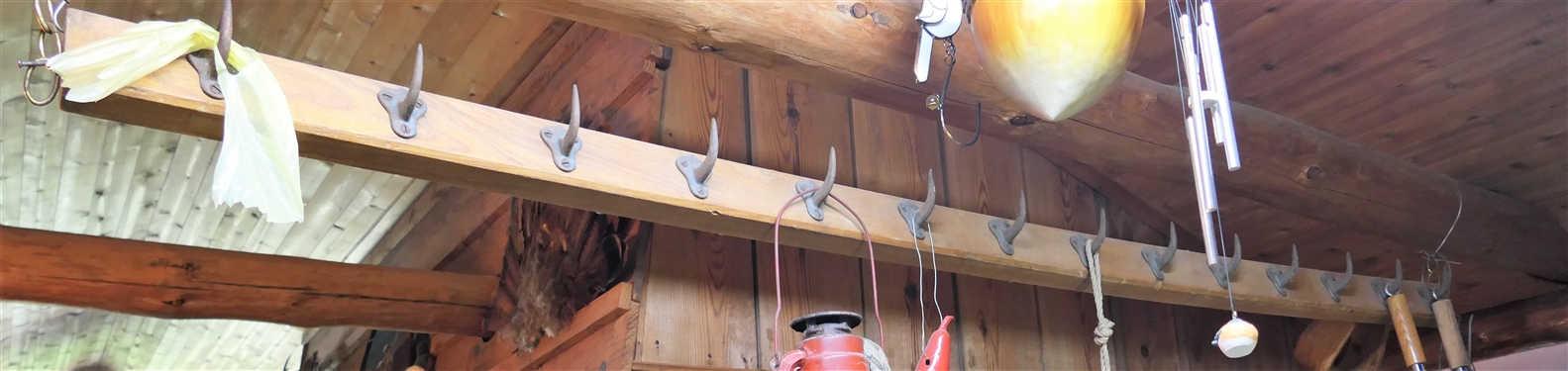 Double Sided Wood Drying Board with Metal Hooks 