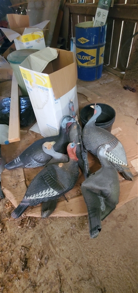 Lot of Turkey Decoys
