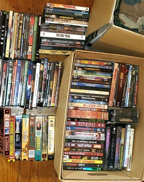Large Lot of DVDs including Pharoahs Army, Cisco Kid, Blue Demos, Gladiator, The Big Trail